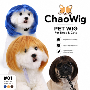 Divertida Peluca Rizada para Perro, 11 Colores Vibrantes, Correa Ajustable para la Barbilla, Peluca Sintética para Disfraces de Mascotas en Festivales - Product Image 2