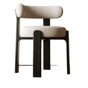<span class=keywords><strong>Sedia</strong></span> da Pranzo in Stile Vintage con Seduta Imbottita Morbida e Finitura in Noce, Realizzata in Legno di Frassino per Sala da Pranzo e Spogliatoio - Product Image 5