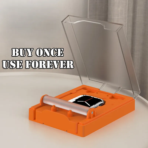 Dust-fee-Pantalla de reloj de cabina, vidrio templado de instalación rápida en vidrio templado 40 41 <span class=keywords><strong>44</strong></span> 45mm para iwatch, película flexible - Product Image 4