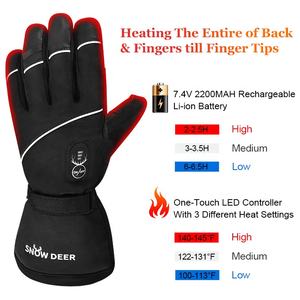 Guantes Calefactables para Esquí, Guantes de Invierno Recargables, Impermeables y Resistentes al Viento con Calefacción por Batería para Snowboard y Senderismo - Product Image 3