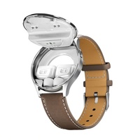 Nouvelle montre connectée Android X10 2025 avec boîtier en alliage pour écouteurs 2-en-1, écran IPS de 1,39 pouce, résistance à l'eau 3 ATM, bracelet en cuir