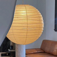 Wabi Sabi Lampe suspendue en papier d'art japonais Lampe suspendue en papier de riz faite à la main pour hôtel et restaurant Lustres et lampes suspendues