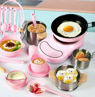 En gros, Jouets de cuisine pour jeu d'imitation, pour jeu intérieur à la maison, avec mini ustensiles de cuisine réalistes à faire soi-même, pour filles et enfants