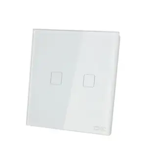 2gang 1way Glass Light Smart Lighttouch In Wall WiFi Touch Switch