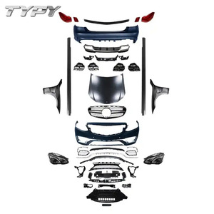 Coche Kit de cuerpo para Mercedes-Benz W212 Clase E E63 amg kit de cuerpo viejo actualizar a nuevo parachoques assy con rejilla Hood guardabarros 14-16 - Product Image 1