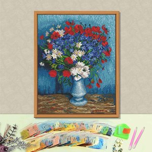 Mosaico floral 5D completo para decoración del hogar, pintura de diamantes, venta al por mayor, DIY - Product Image 1