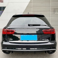 Accessoires arrière RS6 2016-2018 avec sorties d'échappement pour Audi A6 C7, mise à niveau du diffuseur, pare-chocs arrière RS6