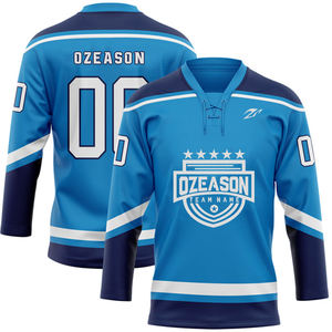 Großhandel Hochwertiges Sublimations-Eishockey-Trainingstrikot Günstiges Individuelles Logo Bestickt Bedruckt Übergröße Jugend-Eishockeytrikot - Product Image 1