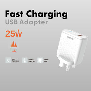 Charger <strong>UK</strong> Plug QC3.0 25W USB-A Fast Charger for iPhone Mobile Phone/tablet/PS3/<strong>PS4</strong> SCP With Type-C Cable Travel KAXINSI CH-259D - Product Image 2