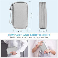 Sac de rangement pour appareils électroniques, étui de voyage portable pour câbles, double couche, pour chargeur, batterie externe, clé USB, accessoires