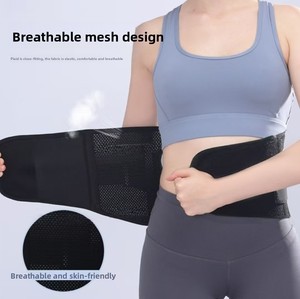 <span class=keywords><strong>Ceinture</strong></span> <span class=keywords><strong>de</strong></span> soutien lombaire respirante unisexe avec sangles réglables et coussin lombaire amovible pour la protection sportive et l'usage quotidien - Product Image 1
