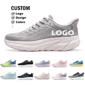 Custom LOGO Manufactured Breathable Private Label Design Mesh Casual Running Shoes Sneakers For Men Women Black Shoe Sport Shoes