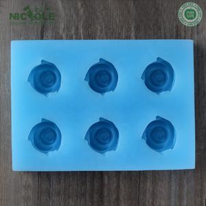 قوالب نيكول 6 تجويفات من السيليكون للكعك الفوندان, قوالب من السيليكون للصنع الصابون ، أشكال يدوية - Product Image 6