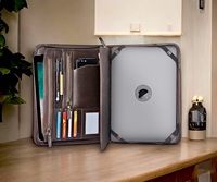 Porte-documents en cuir raffiné personnalisé, portefeuille personnalisé pour les cadeaux d'anniversaire d'entreprise, dirigeants d'entreprise