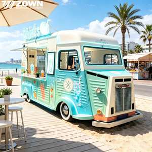 Electric Luxury Fashionable Customized Color Food Cart Drivable Mobile Kiosk Double Sink Water System Optional Equipment Juice - Product Image 1