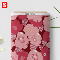 Tissu Bessi personnalisé à impression numérique, léger, 100 % coton, motif floral vibrant, pour robe respirante et tendance