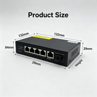 2,5G Ethernet Switch 5 Port mit 1*10G SFP Uplink Netzwerk-Switch 60Gbps Stapelbar QoS Plug-and-Play für IP-Kamera/WLAN 7015-2.5G