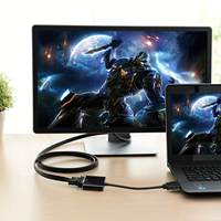 Adaptateur de câble Taipuxi 20 cm noir 1080p HDTV mâle vers VGA femelle, convertisseur HD vers VGA pour moniteur projecteur