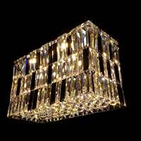 Lustre en cristal ovale argenté de luxe moderne encastré lumière blanche chaude lampe centrale pour villa décoration intérieure technologie CCT