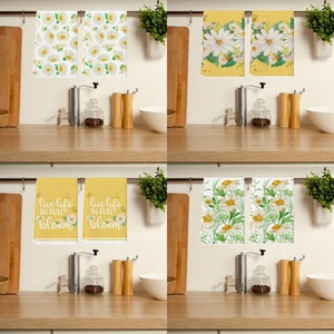 Cross-border digital printing household <b>kitchen</b> <b>towels</b>, dishcloths, tablecloths, decorative tea <b>towels</b>, watercolor floral <b>towels</b> - Product Image 1