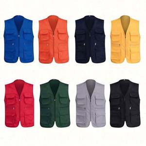 Chaleco Cargo Profesional Personalizado de Algodón y Poliéster para Hombre, Chaleco de Trabajo con Múltiples Bolsillos, Chaleco Deportivo de Verano - Product Image 3