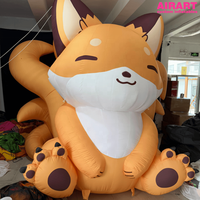 Mascotte renard gonflable géante 3M pour la publicité extérieure, la promotion d'événements de concessionnaires automobiles