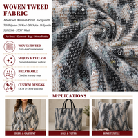 Tissu en tweed tissé 320 GSM 70% polyester 26% nylon 3% laine, fil teint à la paillette, OEM ODM, vente en gros