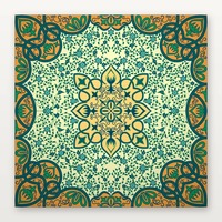 Jeu de Mahjong professionnel américain à 4 couches, 160 tuiles, bleu pâle, acrylique lourd, Ocre Mandala