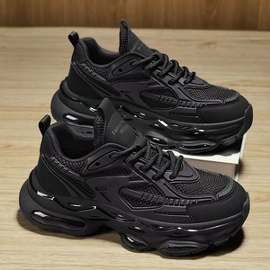 Zapatos Deportivos Casuales Negros para Hombre, con Amortiguación de Aire, Absorción de Impactos y Diseño para Aumentar la Estatura - Product Image 6