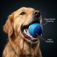 Balle de jeu pour chien en caoutchouc flottante et couineuse, ultra résistante, multicolore, pour la stimulation mentale des chiens actifs