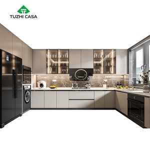 Ensemble d'armoires de cuisine modulaires modernes TUZHI, matériaux écologiques ignifuges, construction en contreplaqué, accessoires complets - Product Image 5