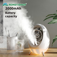 Ventilateur de table portable rechargeable par USB de haute qualité 2026 avec brumisateur d'eau rafraîchissant