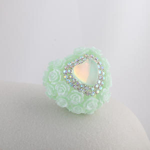 Opale couleur amour Rose boule diamant perle trou droit acrylique pour bricolage téléphone portable porte-clés collier fabrication de bijoux accessoires - Product Image 3