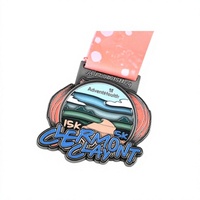 Médaille de marathon gravable de haute qualité en fonte sous pression, médaille personnalisée avec logo