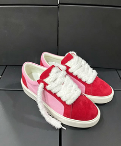 รองเท้าสนีกเกอร์ส้นเตี้ยหนังนิ่มสีดำสีขาว, รองเท้าพื้นกลางพื้นรองเท้าสำหรับฤดูหนาว - Product Image 4