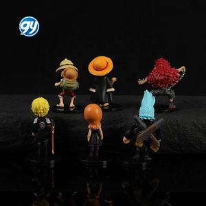 6 pièces une pièce Figure Anime <span class=keywords><strong>Luffy</strong></span> Sanji <span class=keywords><strong>Nami</strong></span> Franky Corazon poupée jouet Statue - Product Image 5