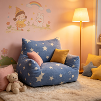Canapé moderne minimaliste en velours capitonné, compressé sous vide, pouf paresseux pour enfant, best-seller, livré en boîte, pour appartements et salons