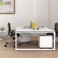 Bureau d'entreprise Poste de travail Moderne 6 Cluster Extensible Modulaire Bureau Bureau En Acier Table D'ordinateur