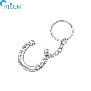 Wholesale Manufacturing Metal Lucky Horseshoe Pendant Antique Custom Horseshoe Keychain Creative Small Gift Wedding Llavero