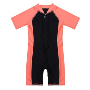Enfants fermeture éclair manches courtes <span class=keywords><strong>Shorty</strong></span> combinaison une pièce maillot de <span class=keywords><strong>bain</strong></span> éruption garde maillots de <span class=keywords><strong>bain</strong></span> maillot de <span class=keywords><strong>bain</strong></span> combinaison humide combinaison de plongée pour garçons filles - Product Image 2
