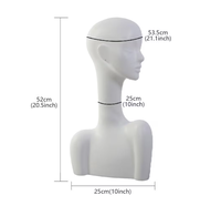 Cabeza de Maniquí de lujo para mujer, modelo blanco con sombrero para el pelo, gafas de sol, agujeros para las orejas, accesorios de decoración del hogar, 2017