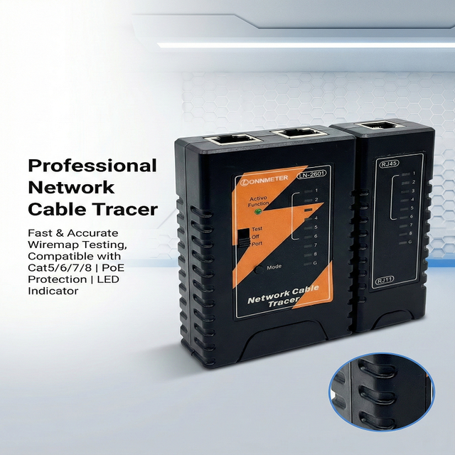 Single End Ethernet Tester with Clear Visual Indication Red/Green LED Shows Good/Bad Cable Status