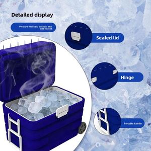 40L PE Outdoor <b>Cooler</b> <b>Ice</b> Pack Refrigeration for Camping Tabletop Soccer Two-Player Game Portable Food <b>Cooler</b> <b>Box</b> - Product Image 3