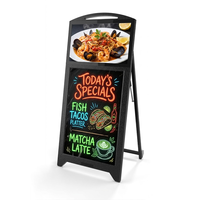 Écran publicitaire numérique LCD 21,5 pouces pour menu, tableau d'affichage interactif, tableau effaçable à la craie, SDK, signalétique pour magasins de détail