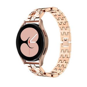 สายสแตนเลสติดเพชรรูปตัวดีสำหรับ Samsung Galaxy Watch Active2 7 /fe/ 6/5สายโลหะ - Product Image 2