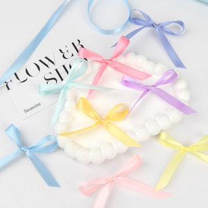 Bestseller 1cm*100 Yards Einfarbige Geschenkbänder-Rolle in Bonbonfarben Polyester-Bandspule für DIY Handarbeit Floristik - Product Image 5