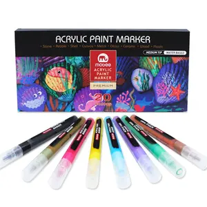 GXIN 30 צבעים צבע אקרילי על בסיס מים סמן עט סטודנטים ציור