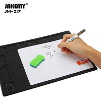 Tapis de travail magnétique en silicone résistant à la chaleur JAKEMY pour la réparation de téléphones mobiles, de caméras et d'écouteurs