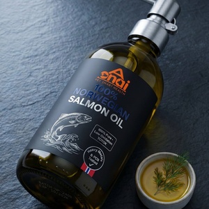 Aceite de Salmón Noruego Puro 500ml para Perros, Omega 3, Aceite de Pescado para la Salud de la Piel, Articulaciones y Corazón, Botella de Vidrio con Bomba, Suministro de Marca Privada - Product Image 1