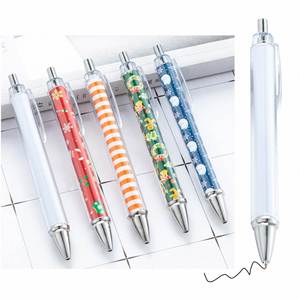 Diy Paper Insertable Transparent Clear Tube Plastic <b>Retractable</b> Picture Insert Ballpoint <b>Pens</b> - Product Image 2